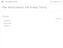 Tablet Screenshot of lms.elitestrategictraining.com